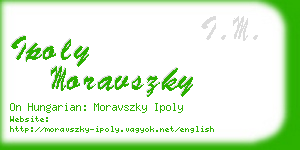 ipoly moravszky business card